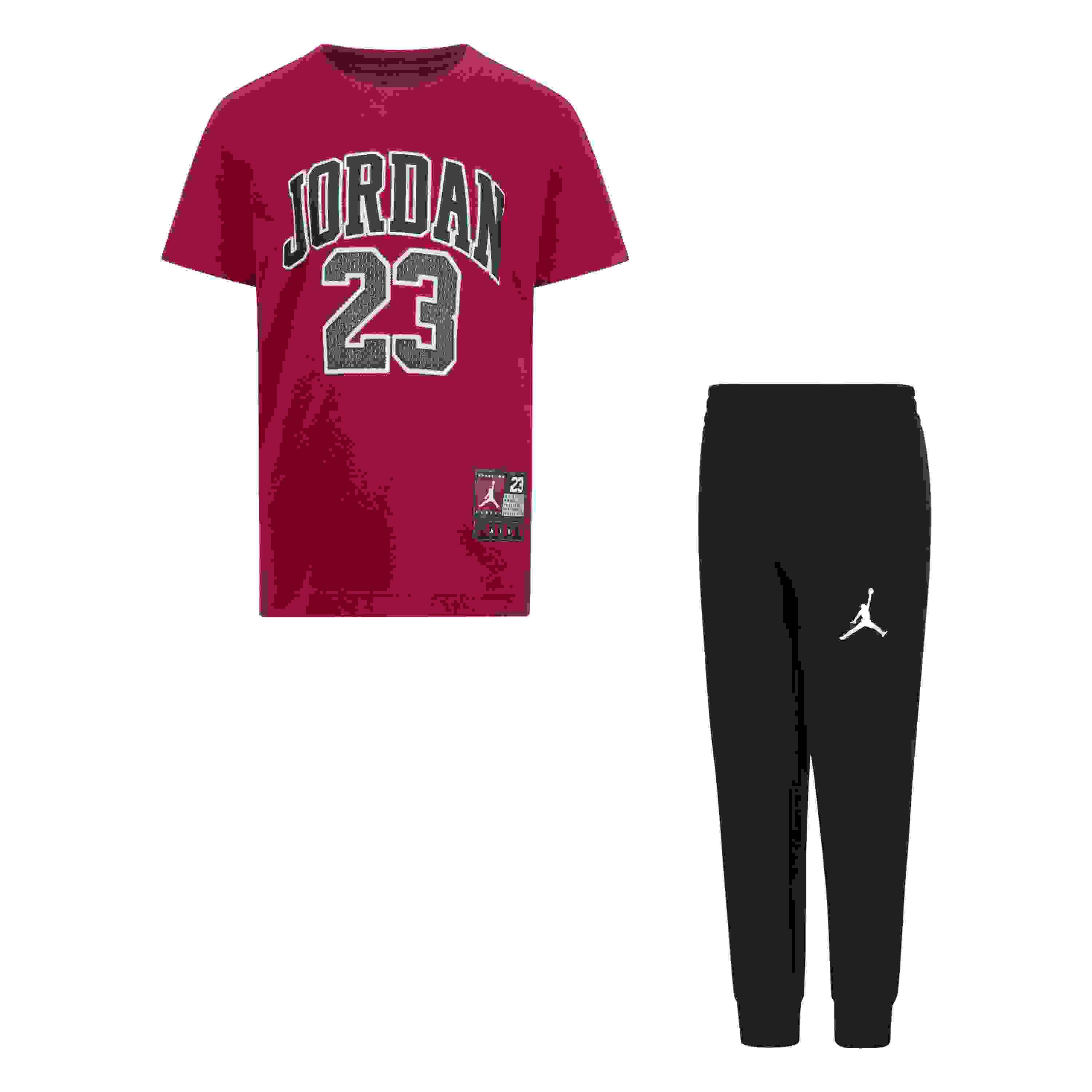 Jordan Jogger Little Kids' Red/Black Set